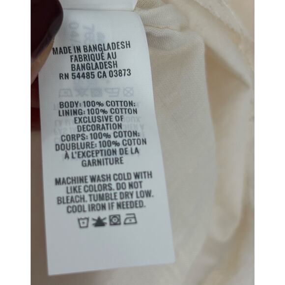 Aerie Femme Bow Nightie New With Tags Size XXL Off White Cotton - Picture 16 of 16